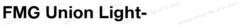 FMG Union Light字体转换